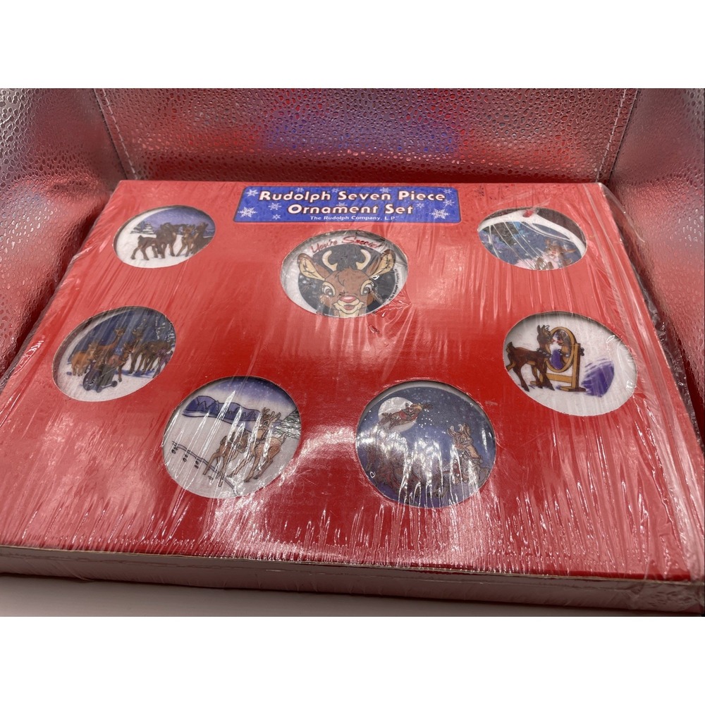 Rudolph the Rednose Reindeer Seven Piece Ornament Set The Rudolph Company‎ New